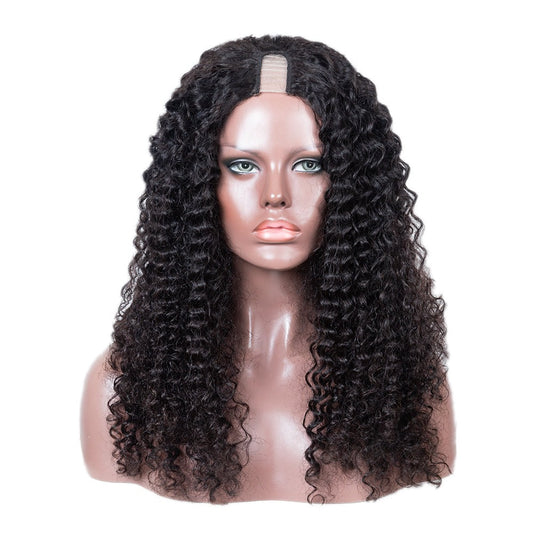 1b# natural black u-part wigs (grade 10a)*