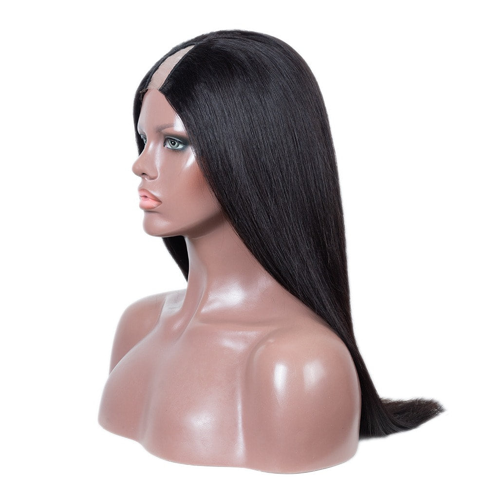 1b# natural black u-part wigs (grade 10a)*