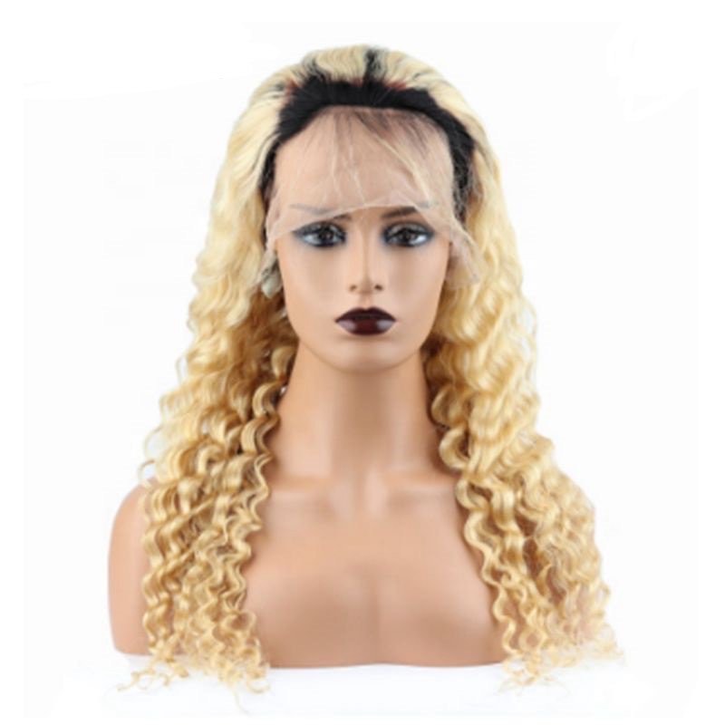 1b/613# ombre blonde front lace wigs (grade 10a)*
